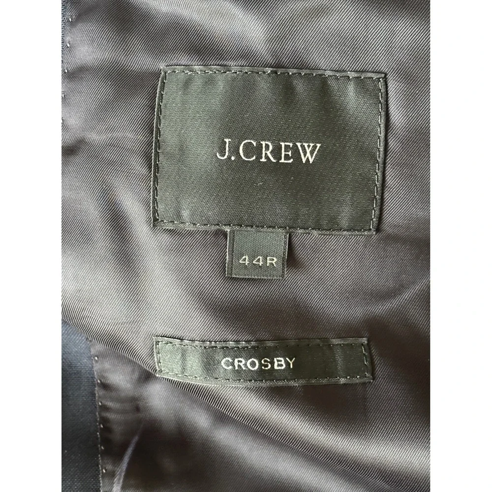 J.Crew Crosby Suit Loro Piana Super 120s Wool Navy Blue 44R 36x30 Mens